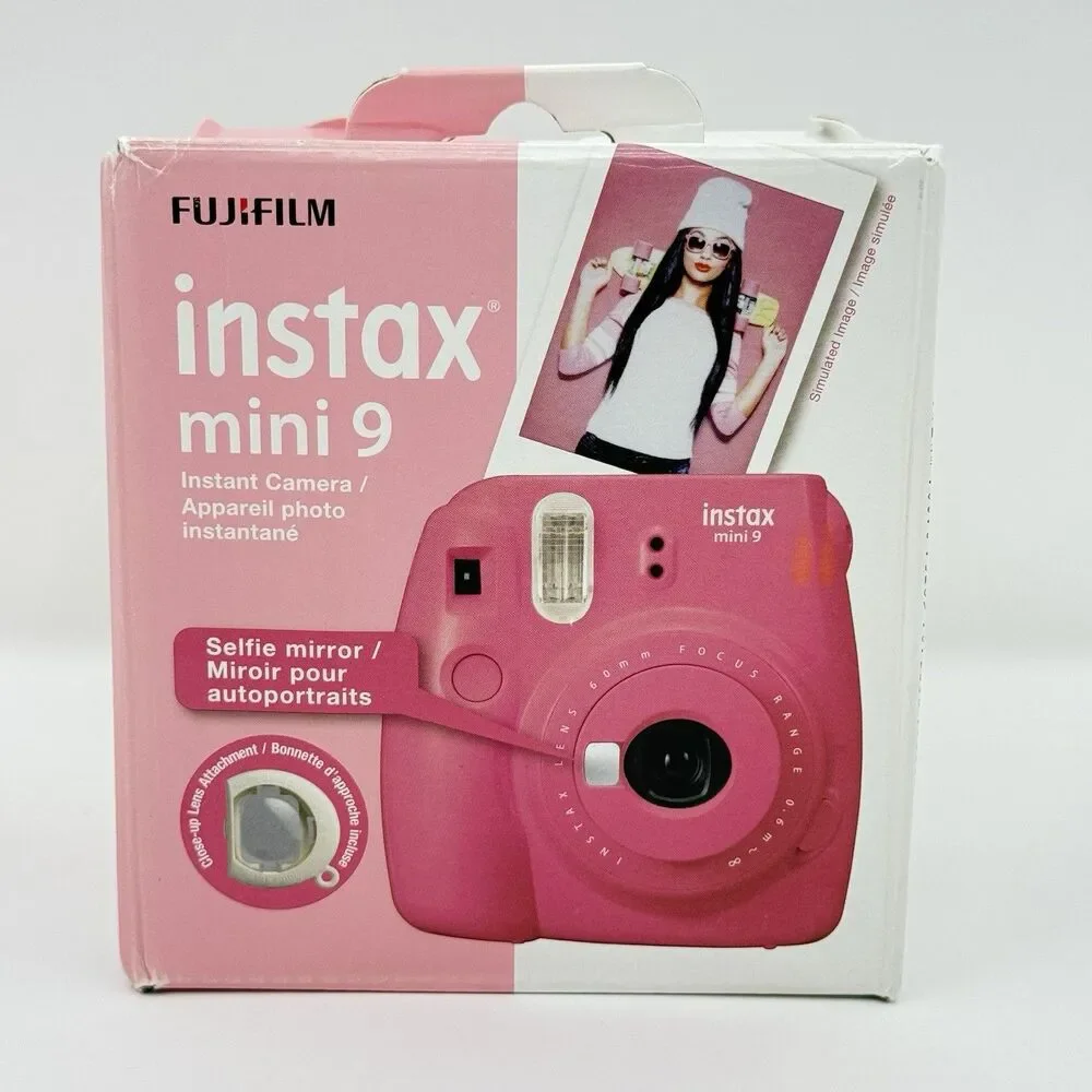 Fujifilm Instax Mini 9 Flamingo Pink Instant Camera Tested Box